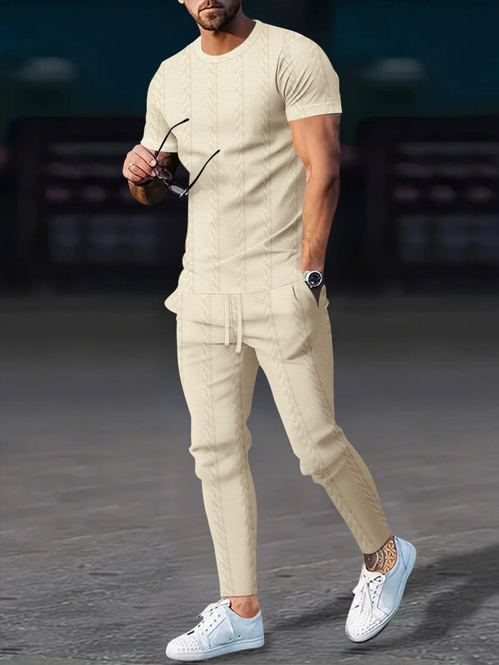 Herren Sportliches Freizeitanzug-Set mit strukturiertem Design Aliams