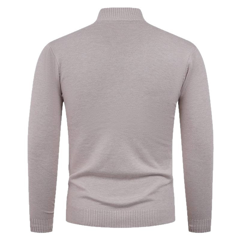 Herren Strickpullover mit hohem Kragen und praktischem Reißverschluss Aliams