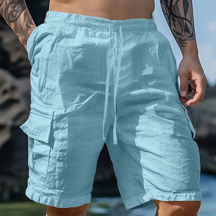 Herren Cargo-Shorts mit elastischem Bund und vielseitigen Taschen Aliams