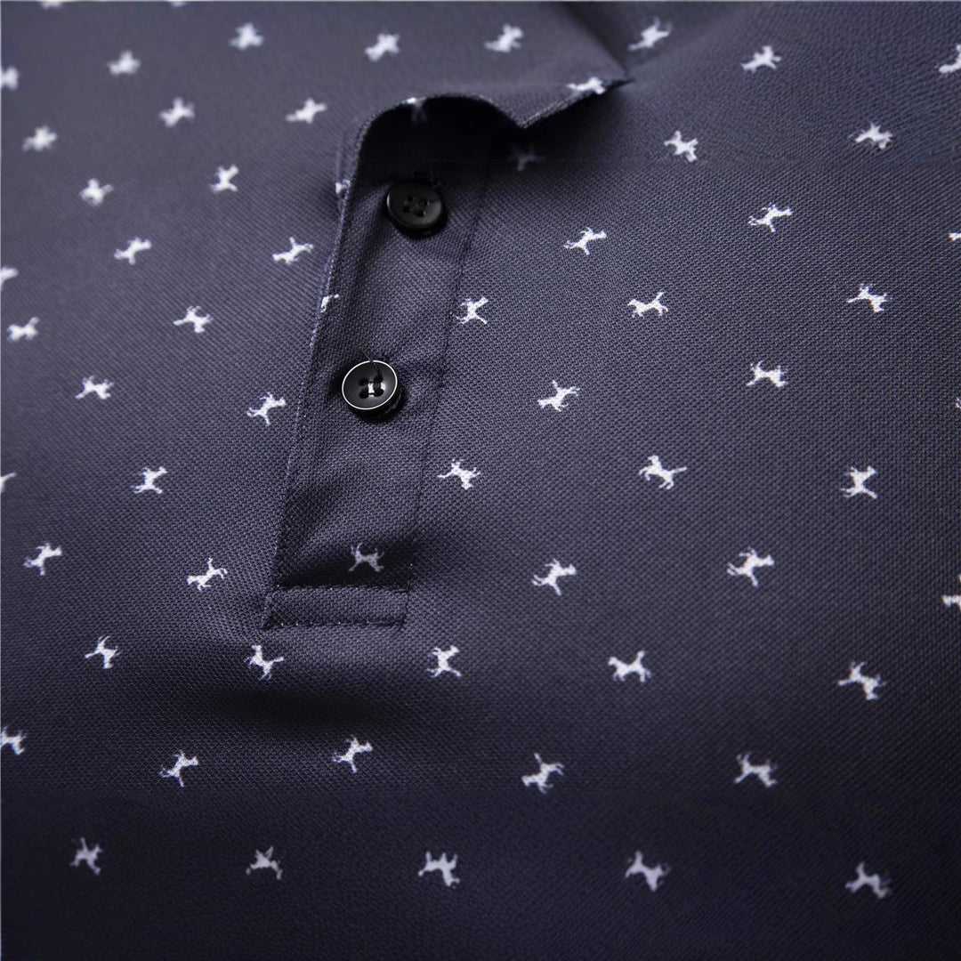 Herren Polohemd mit modernem floralem Design und hochwertiger Baumwollqualität Aliams