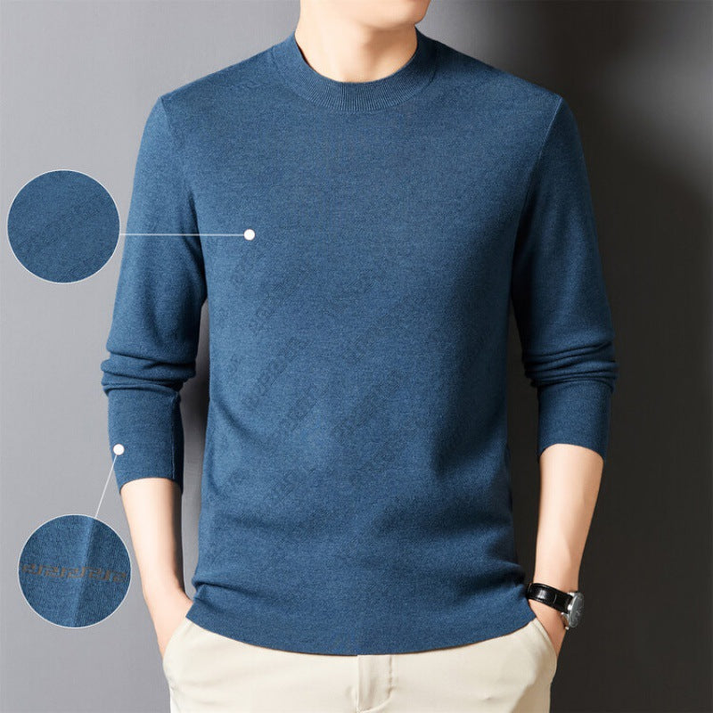 Herren eleganter Rundhalspullover aus hochwertiger Baumwollmischung Aliams