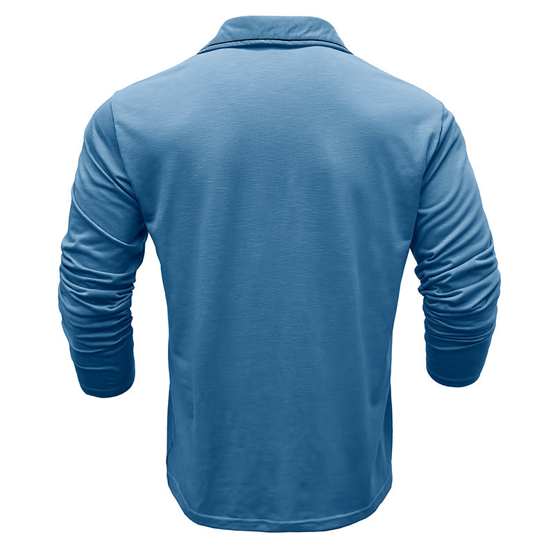 Herren sportliches Longsleeve Polo-Shirt Aliams