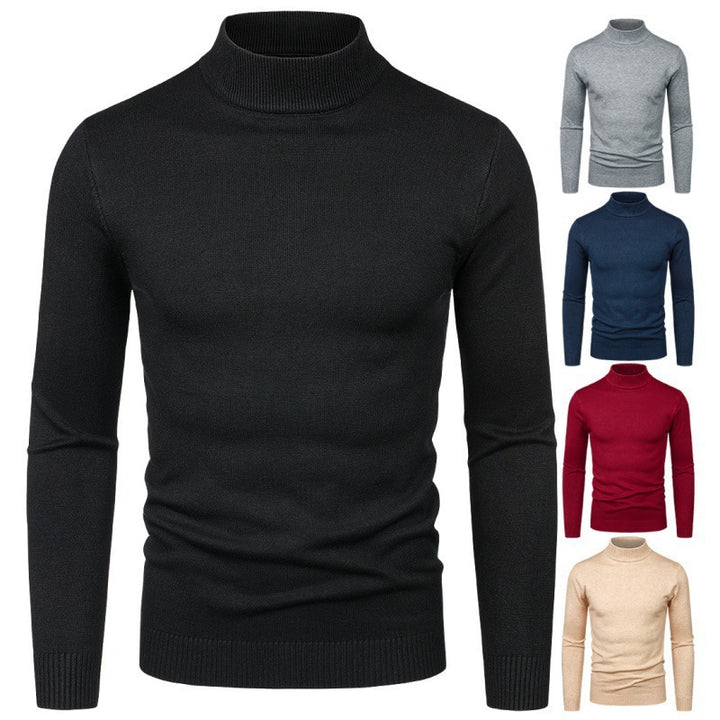 Herren eleganter Rollkragenpullover aus feiner Baumwollmischung Aliams