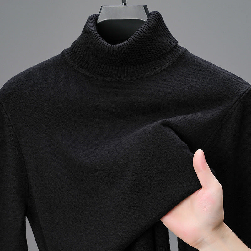 Herren eleganter Rollkragenpullover aus hochwertiger Baumwolle Aliams