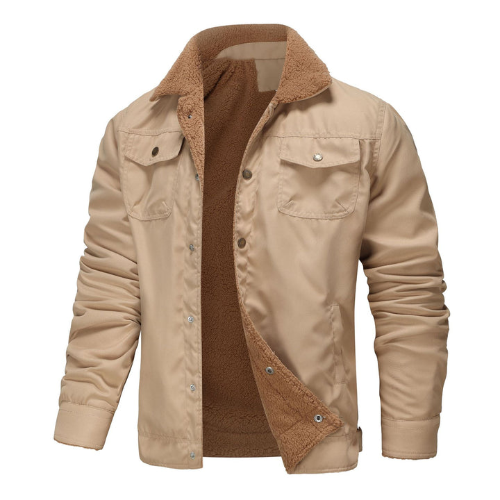 Herren Futuristische Utility-Jacke mit Fleecefutter und praktischen Taschen Aliams