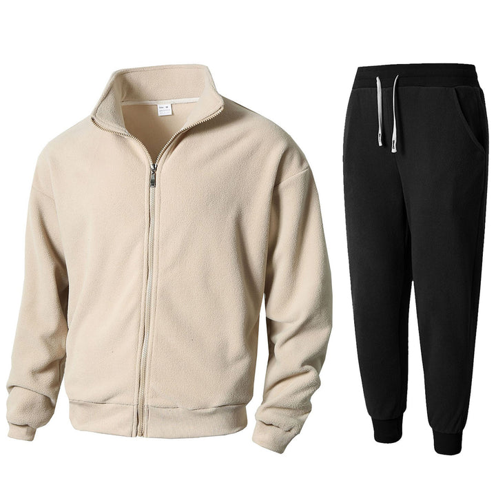 Herren Fleece Relaxanzug mit hohem Kragen Aliams