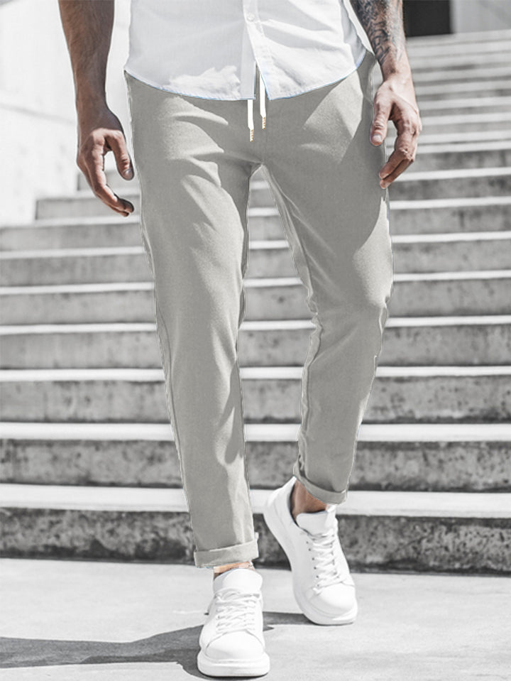 Herren Sportliche Chino-Hose mit flexiblem Bund und modernen Details Aliams