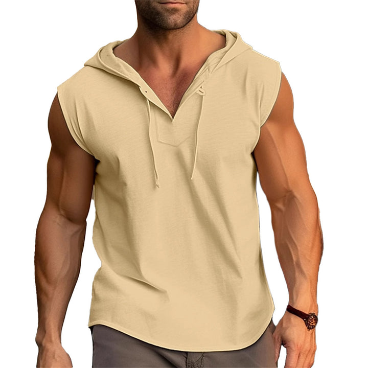 Herren ärmelloses Sportshirt mit praktischem Kordelzug Aliams