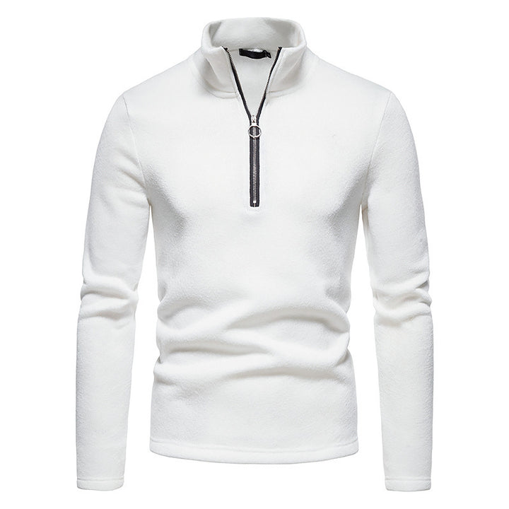 Herren Pullover mit Stehkragen und Reißverschluss Aliams