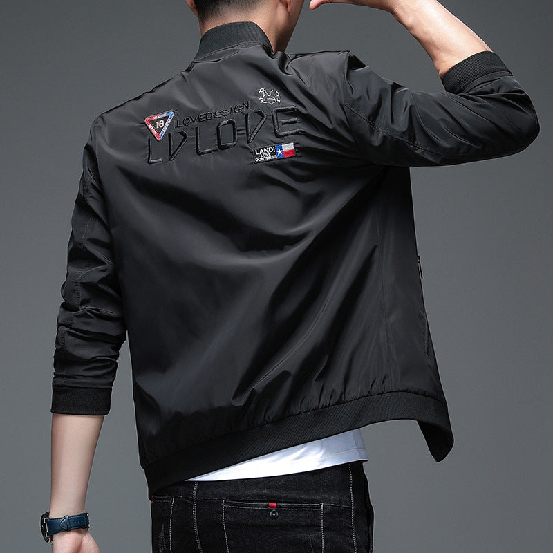 Herren sportliche Trendjacke mit Stickerei Aliams