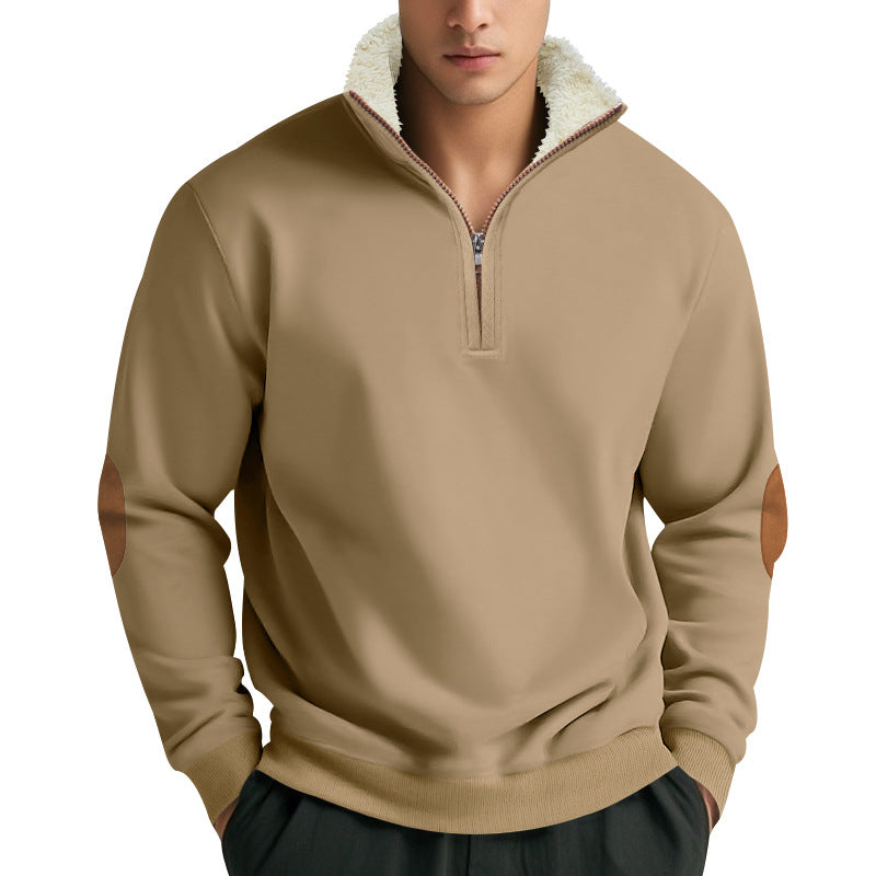 Herren Fleece-Shirt mit Stehkragen Aliams