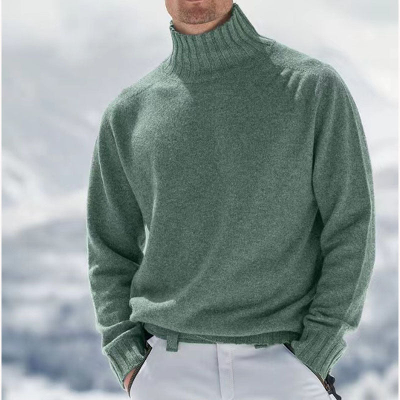 Herren Rollkragenpullover aus hochwertiger Wolle mit strukturierten Details Aliams
