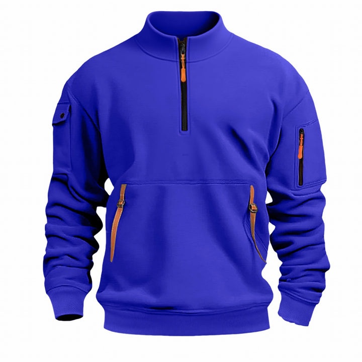 Herren Funktionspullover mit praktischem Reißverschluss und vier Taschen Aliams