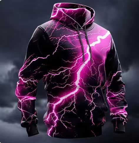 Herren Kapuzenpullover mit dynamischem Blitzdesign Aliams