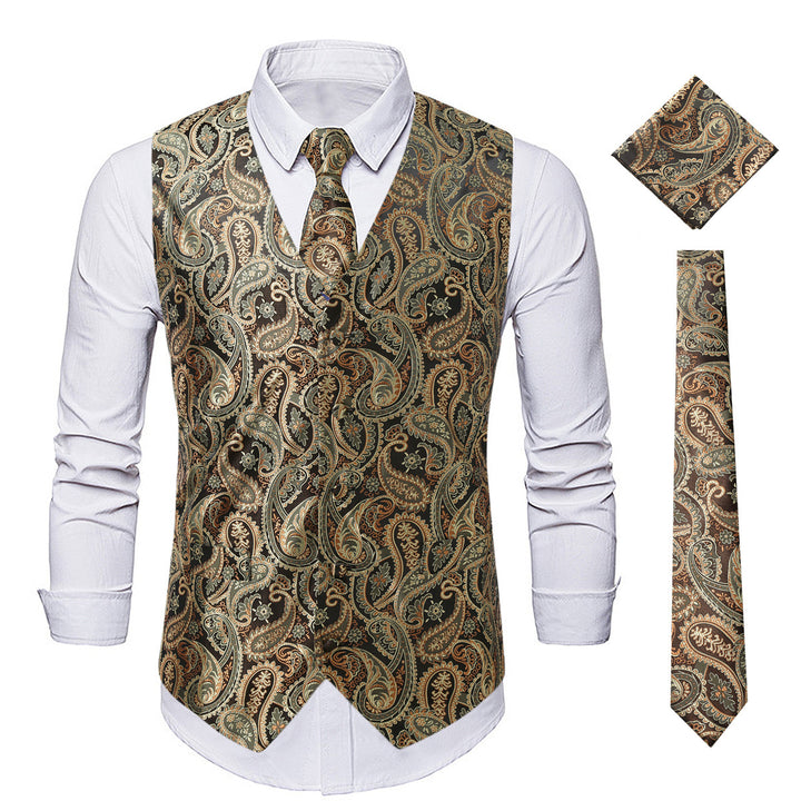 Herren Elegante Weste mit floraler Musterung Aliams