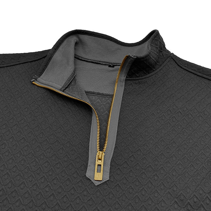 Herren Stehkragenpullover mit Reißverschluss Aliams