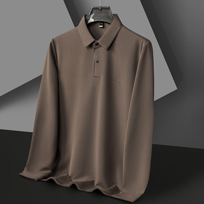 Herren Hochwertiges Langarm Poloshirt mit feuchtigkeitsregulierendem Stoff Aliams