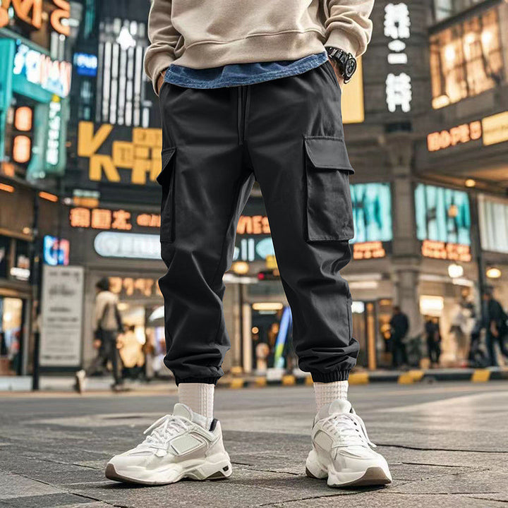 Herren Cargo-Hose mit elastischem Bund und praktischen seitlichen Taschen Aliams