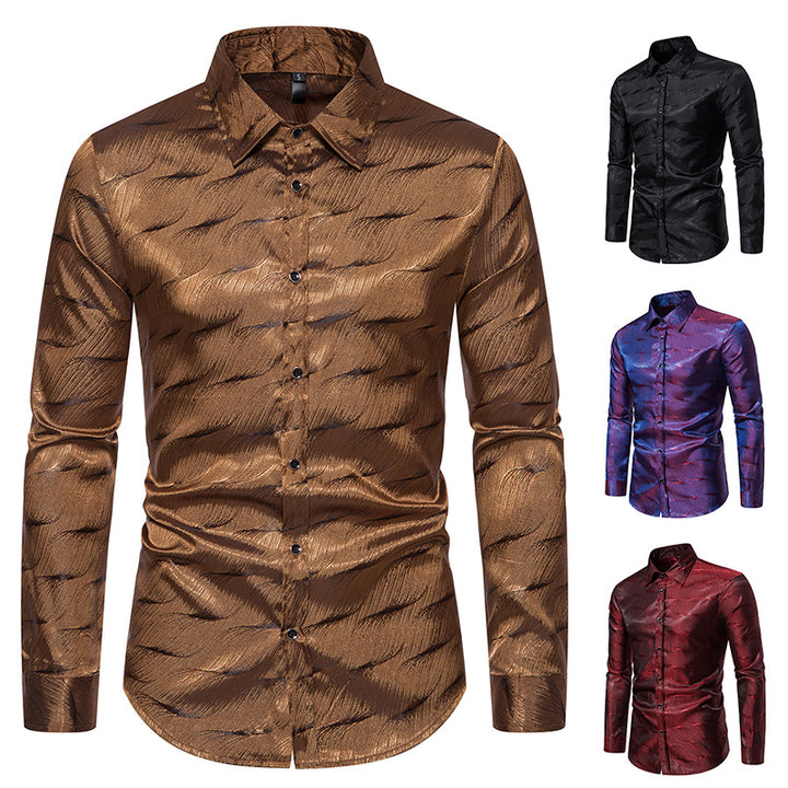 Herren Elegantes Hemd mit einzigartigem Strukturdesign Aliams
