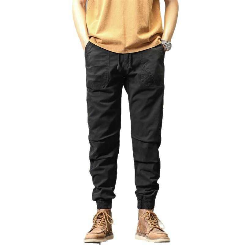 Herren bequeme Cargo-Hose mit elastischem Bund und multifunktionalen Taschen Aliams