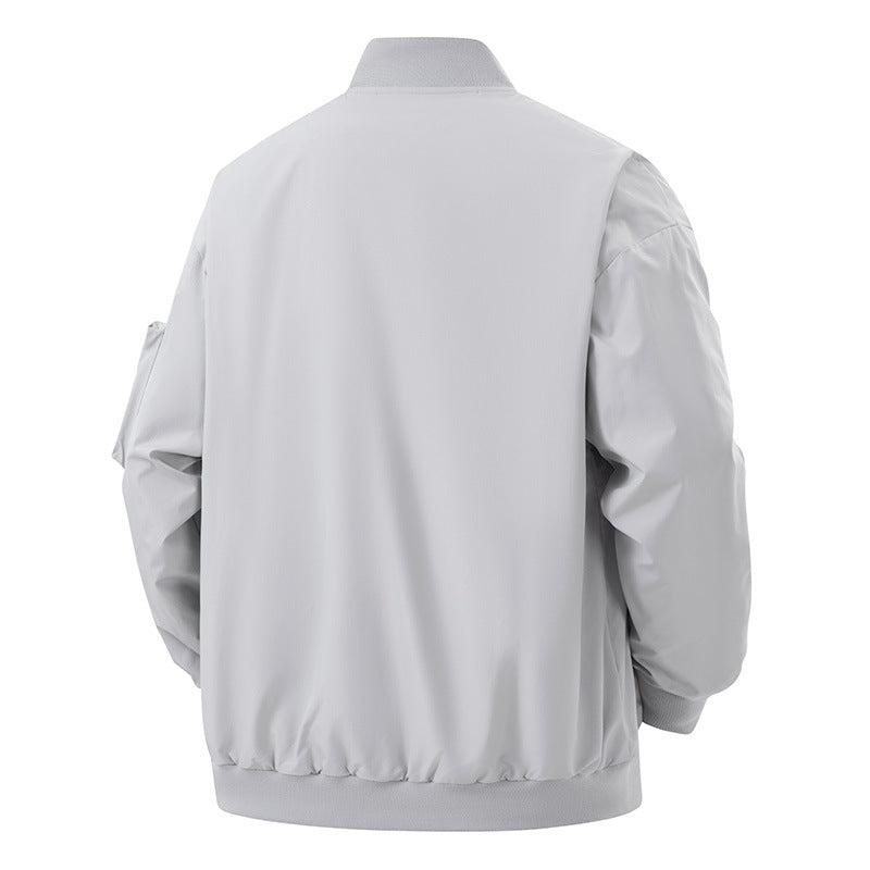 Herren funktionale Bomberjacke mit mehreren Taschen Aliams