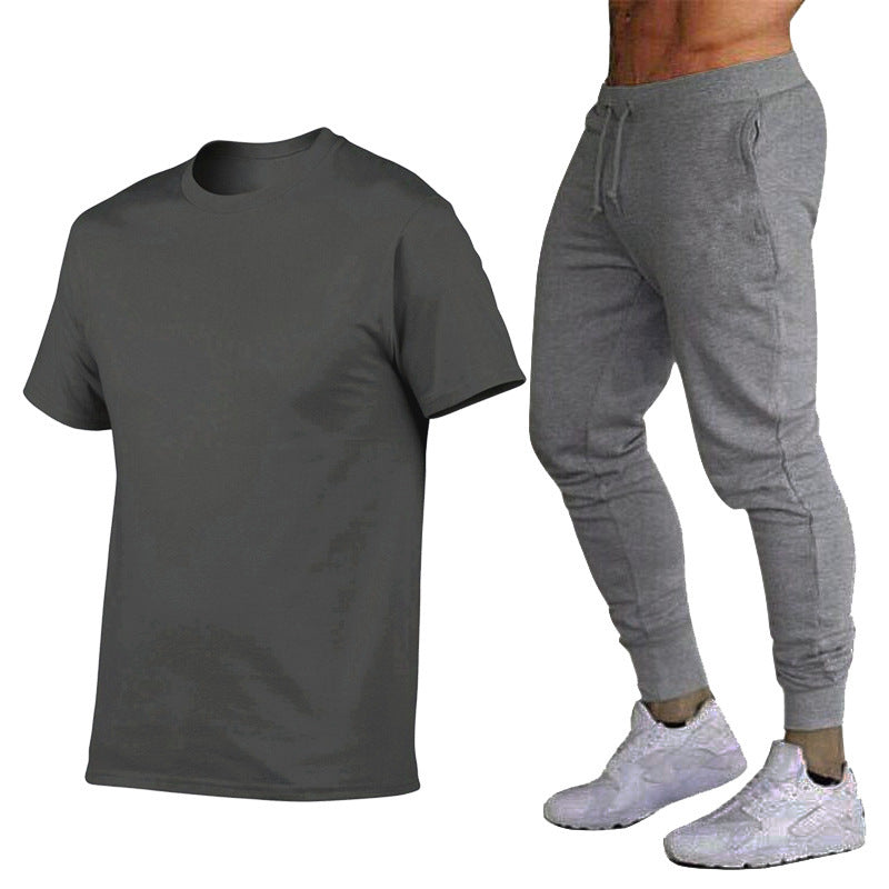 Herren sportliches T-Shirt und Jogginghose-Set mit funktionellem Design Aliams