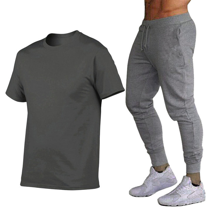 Herren sportliches T-Shirt und Jogginghose-Set mit funktionellem Design Aliams