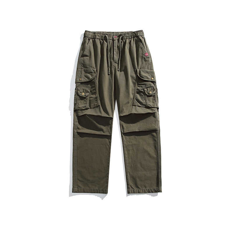 Herren Cargo-Hose mit elastischem Bund und multifunktionalen Taschen Aliams