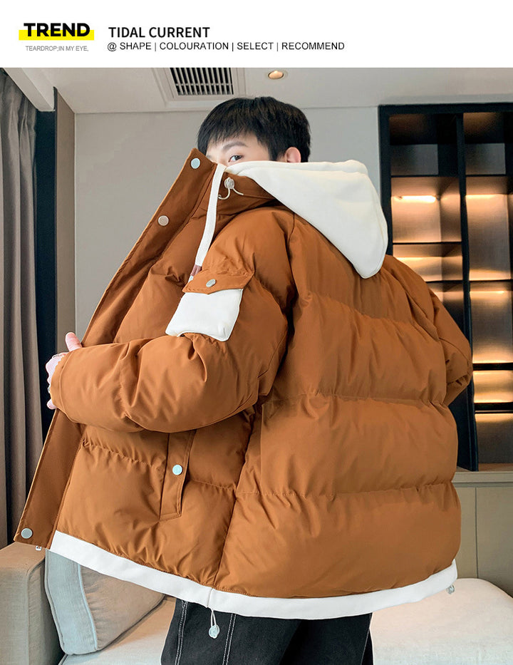 Herren gesteppte Kapuzenjacke mit vielseitiger Winterisolierung Aliams