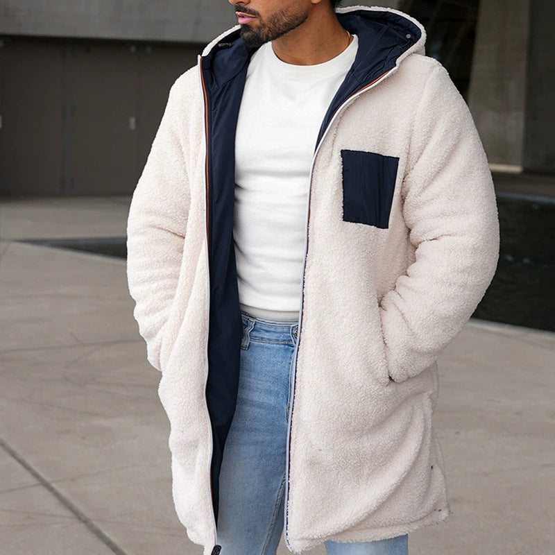 Herren sportliche Winterjacke mit weichem Innenfutter und hohem Kragen Aliams