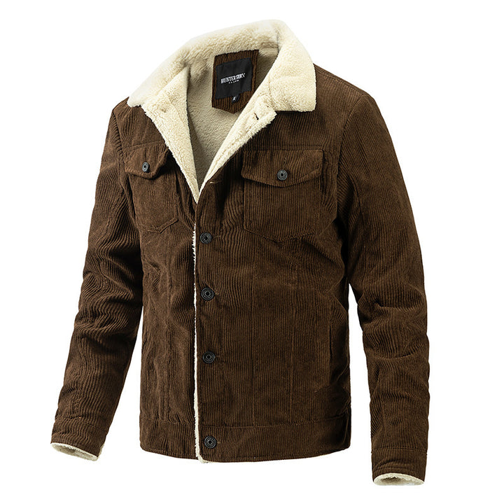 Herren Kordjacke mit weichem Teddyfutter Aliams