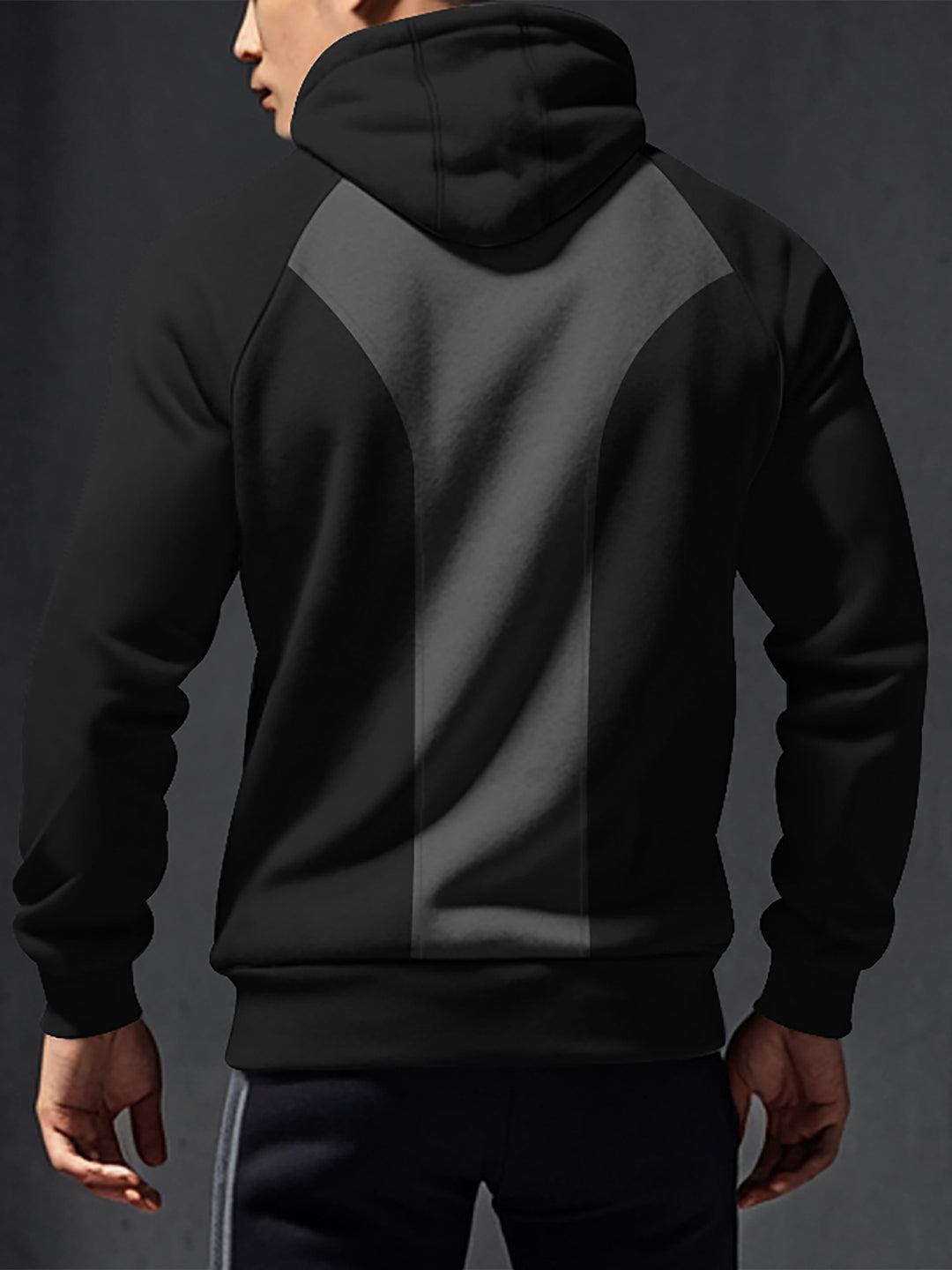 Herren sportlicher Hoodie mit halbem Reißverschluss Aliams