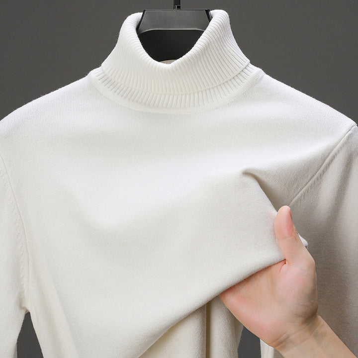 Herren eleganter Rollkragenpullover aus hochwertiger Baumwolle Aliams