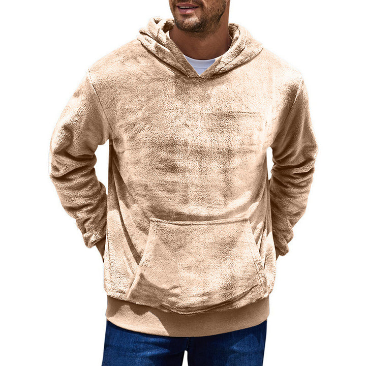 Herren Kapuzenpullover aus weichem Fleece mit praktischen Taschen Aliams