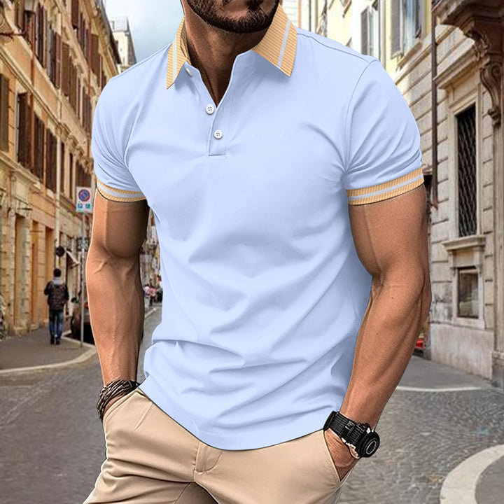 Stylisches Performance-Polo für Herren mit kontrastierenden Kragen Aliams