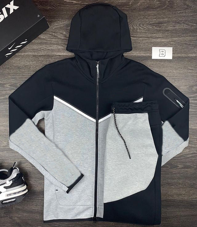 Herren sportliches Hoodie-Set mit atmungsaktiven Eigenschaften und modernen Kontrastdetails Aliams