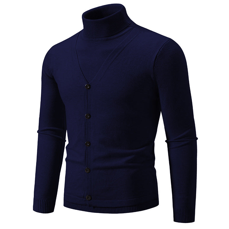 Herren eleganter und kuscheliger Rollkragenpullover Aliams