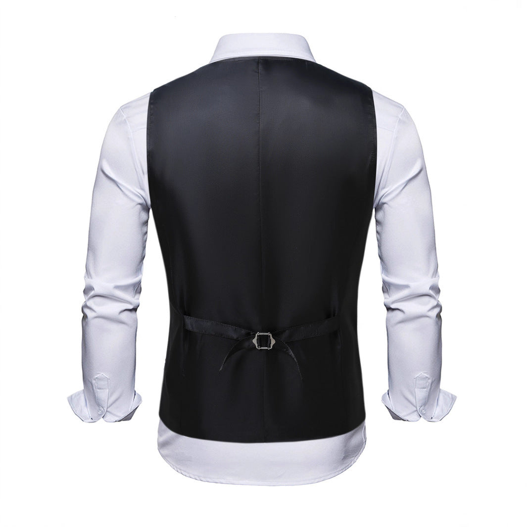 Herren elegante Pailletten-Weste Aliams