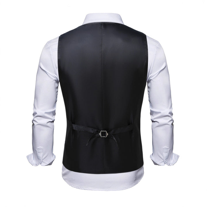Herren elegante Pailletten-Weste Aliams