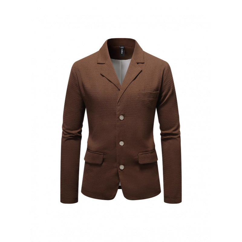 Herren eleganter Blazer mit strukturiertem Design und praktischen Taschen Aliams