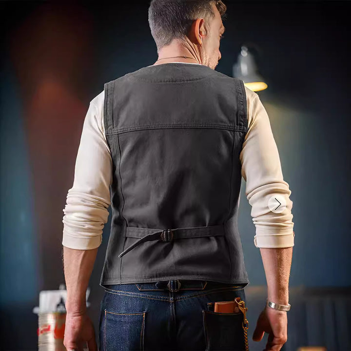 Herren komfortable Weste mit praktischen Taschen Aliams