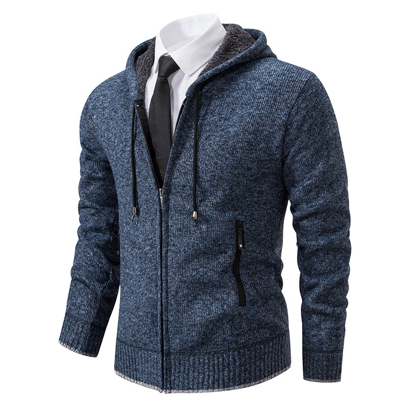 Herren Kapuzenjacke mit softem Fleece-Futter und eleganten Details Aliams