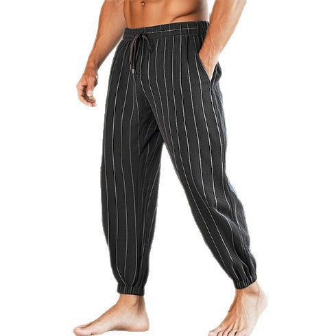 Herren Freizeithosen mit modernem Streifenmuster Aliams