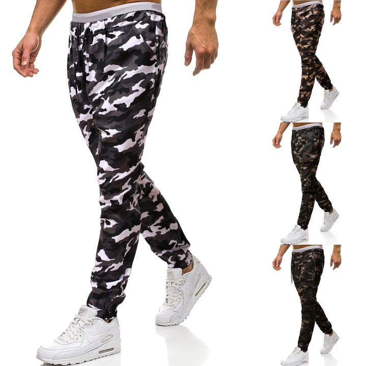 Herren Cargohose mit stylischem Camouflage-Design und elastischem Bund Aliams