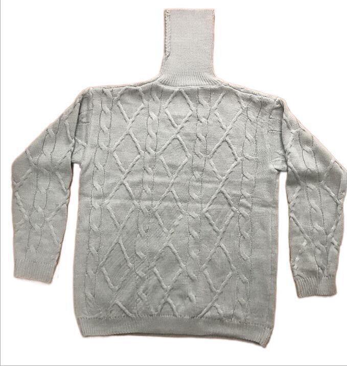 Herren Strickpullover mit hohem Kragen und strukturiertem Zopfmuster Aliams