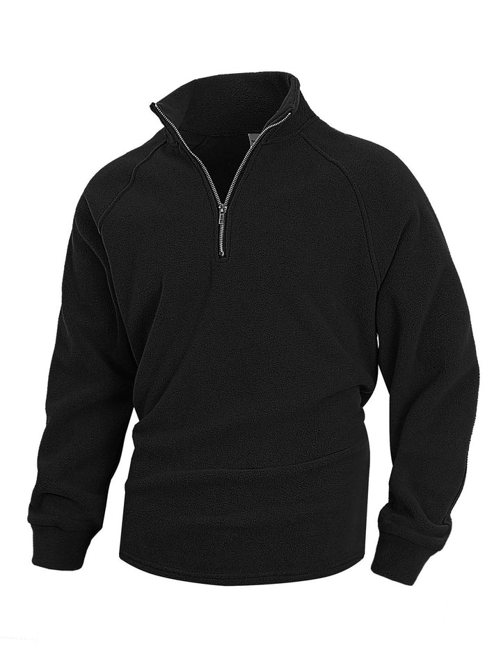 Herren Fleece Pullover mit halbem Reißverschluss Aliams