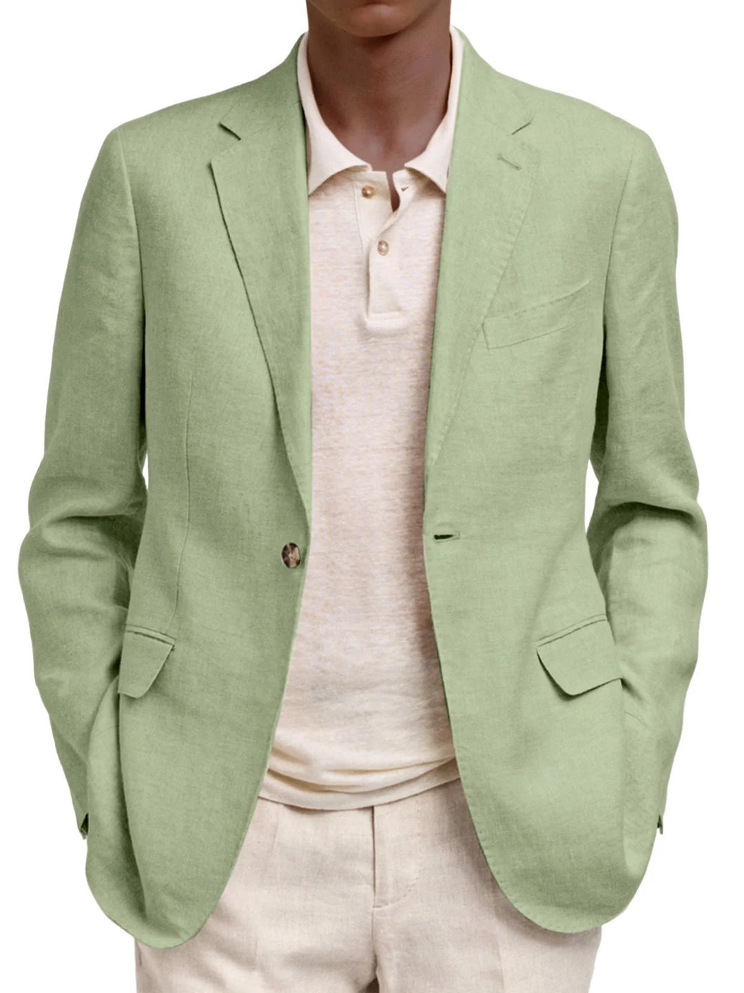 Herren Elegante Leinenjacke Aliams