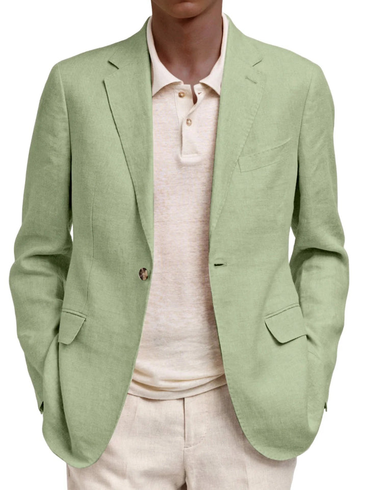 Herren Elegante Leinenjacke Aliams