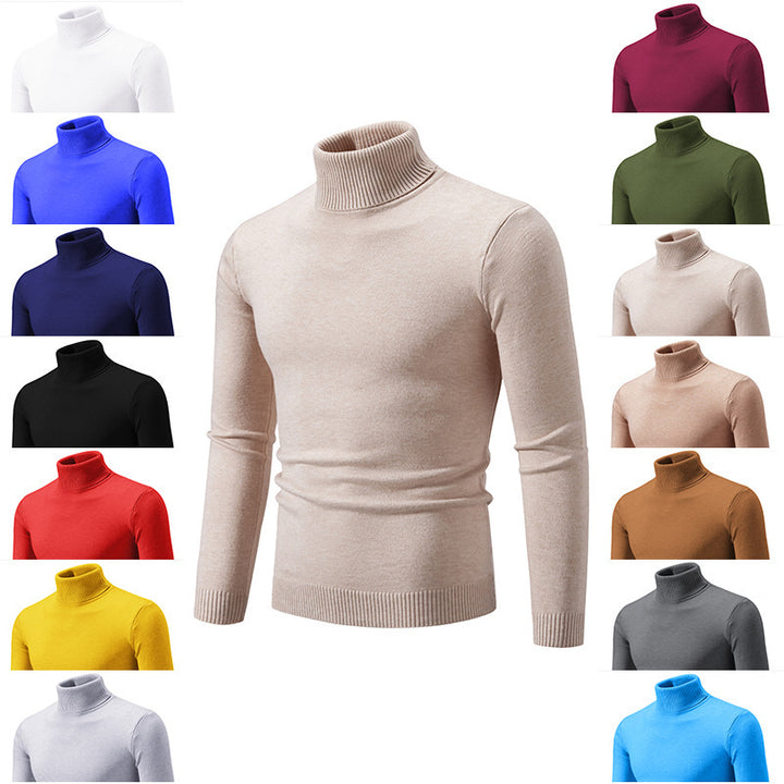 Herren eleganter Rollkragenpullover aus feiner Baumwolle Aliams