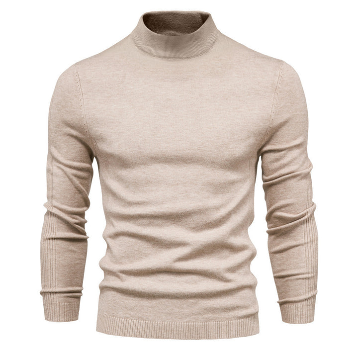 Herren Feinstrickpullover mit hohem Kragen und modernem Design Aliams